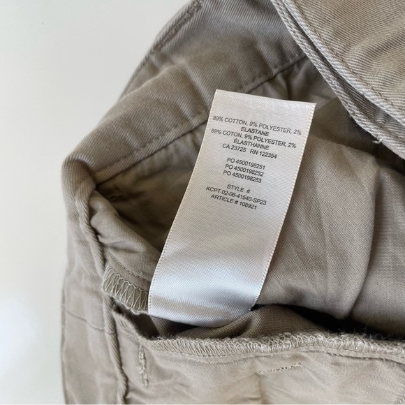 Aritzia Sunday Best Women's Tan Khaki Wide Leg Straight Leg Chino Size 2 - Picture 6 of 10